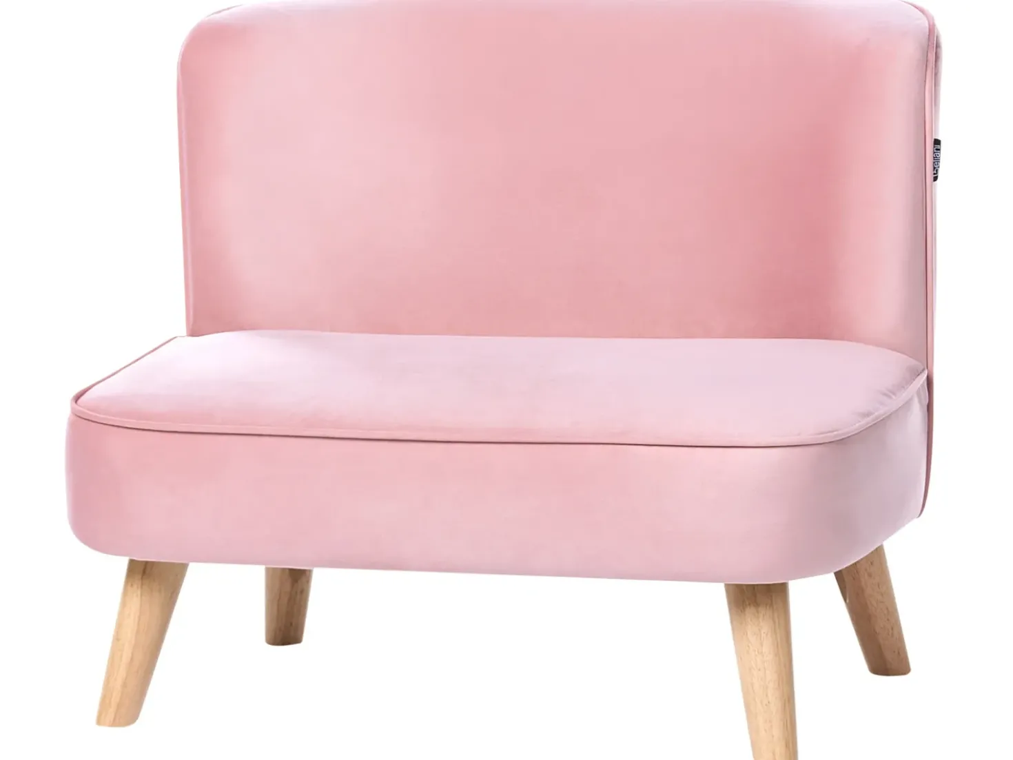 Divano per bambini RISBY Velluto Rosa
