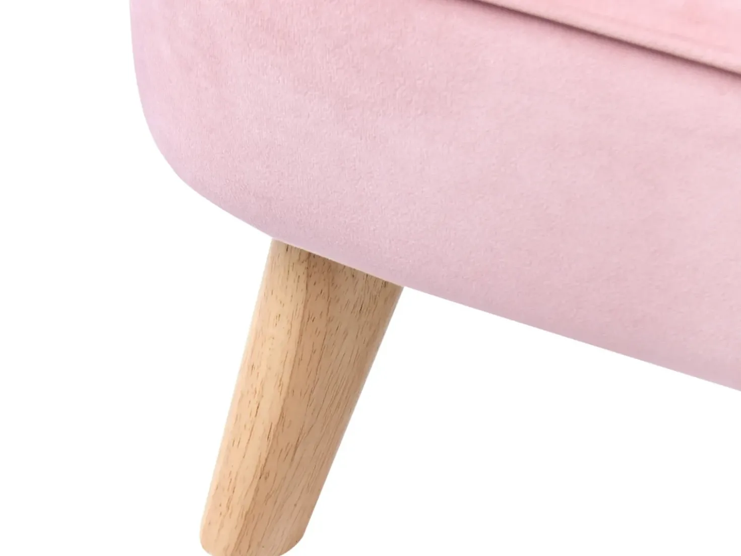 Divano per bambini RISBY Velluto Rosa