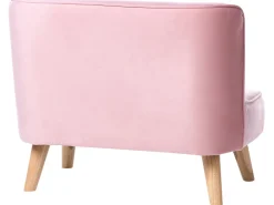 Divano per bambini RISBY Velluto Rosa