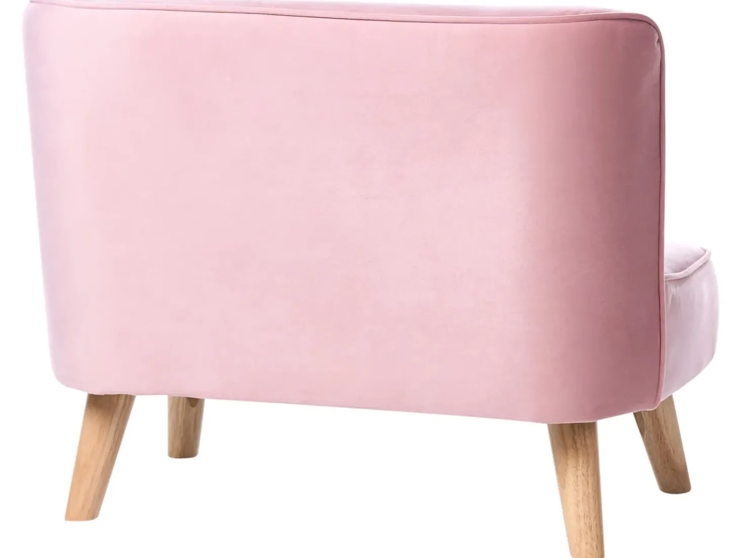 Divano per bambini RISBY Velluto Rosa