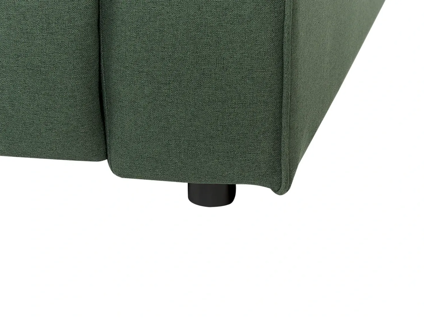 Divano reclinabile elettrico 2 posti ULVEN Tessuto Verde scuro con porta USB