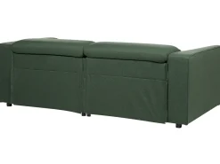 Divano reclinabile elettrico 2 posti ULVEN Tessuto Verde scuro con porta USB