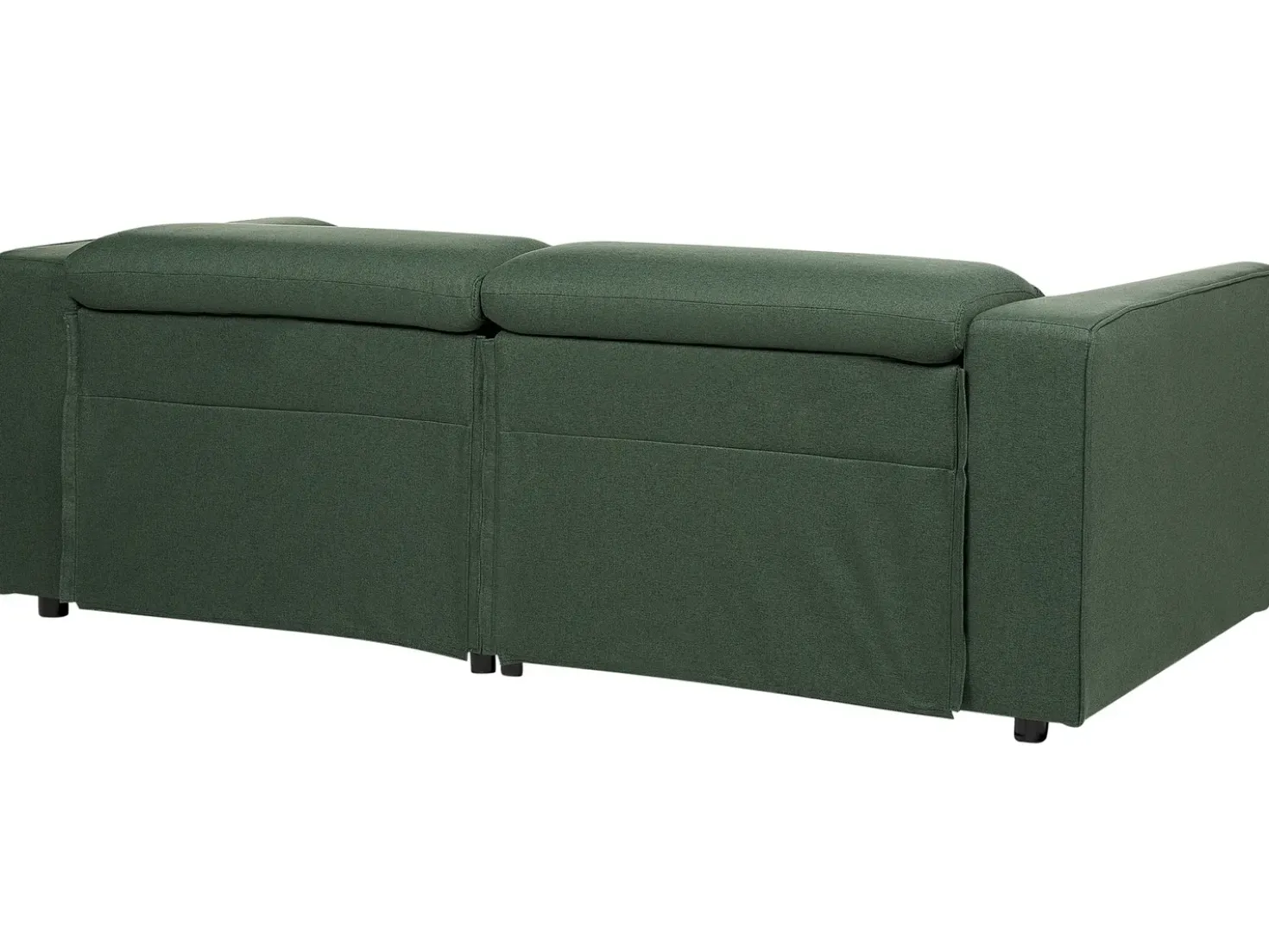 Divano reclinabile elettrico 2 posti ULVEN Tessuto Verde scuro con porta USB
