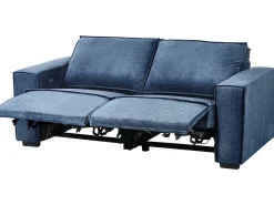 Divano reclinabile elettrico 2 posti NUKARI Tessuto Blu
