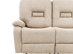 Divano reclinabile manuale 2 posti BERGEN Tessuto Beige