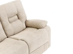 Divano reclinabile manuale 2 posti BERGEN Tessuto Beige