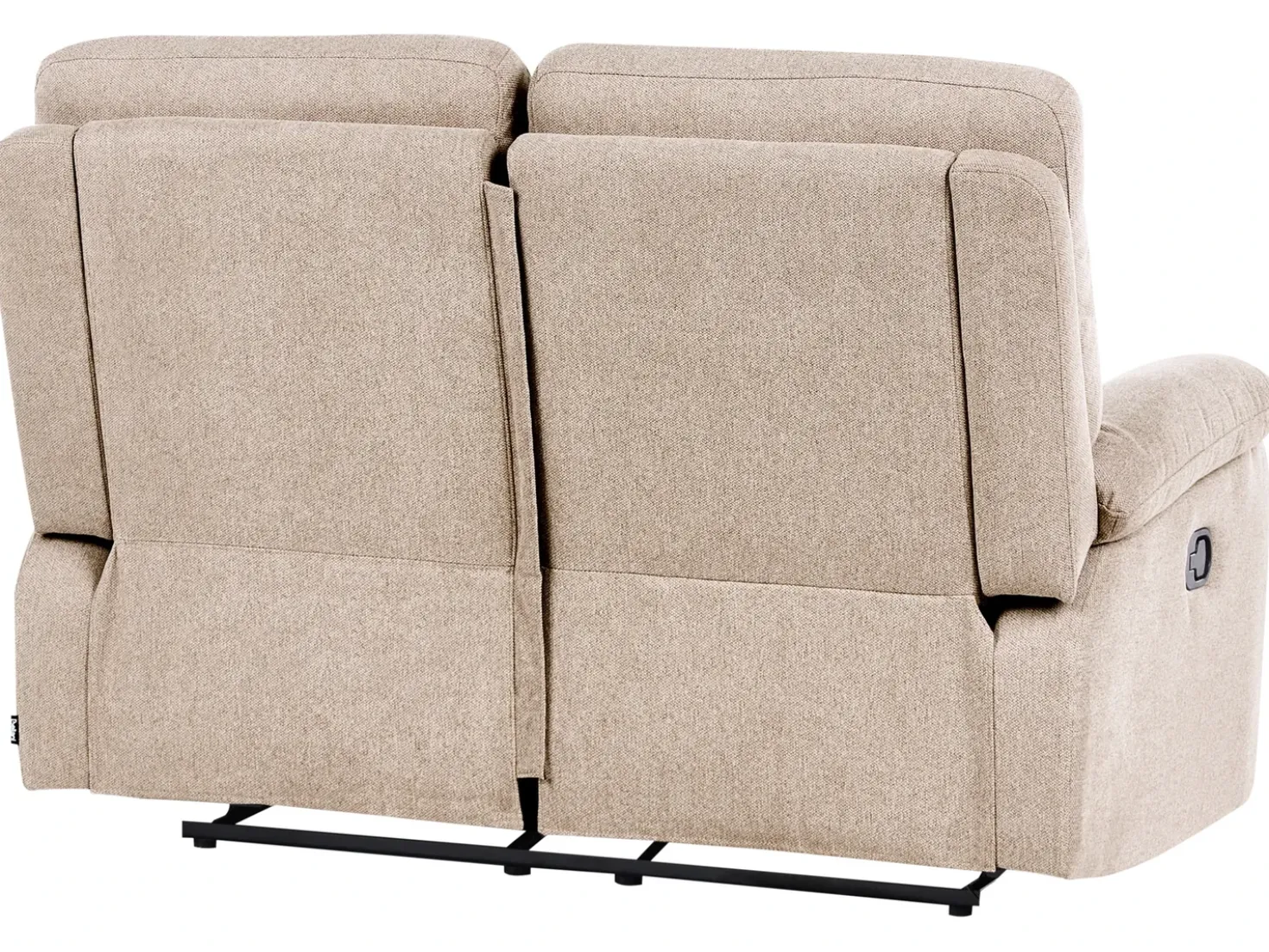 Divano reclinabile manuale 2 posti BERGEN Tessuto Beige