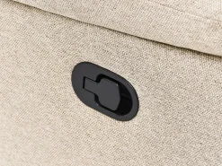 Divano reclinabile manuale 3 posti BERGEN Tessuto Beige