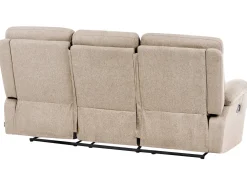 Divano reclinabile manuale 3 posti BERGEN Tessuto Beige