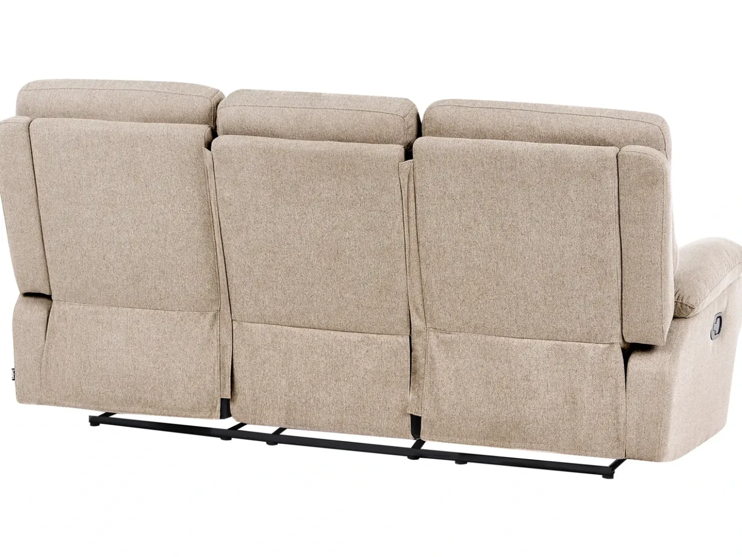 Divano reclinabile manuale 3 posti BERGEN Tessuto Beige