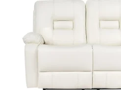 Divano reclinabile manuale 2 posti BERGEN Pelle sintetica Bianco