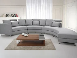 Divano semicircolare 7 posti ROTUNDE Tessuto Grigio chiaro