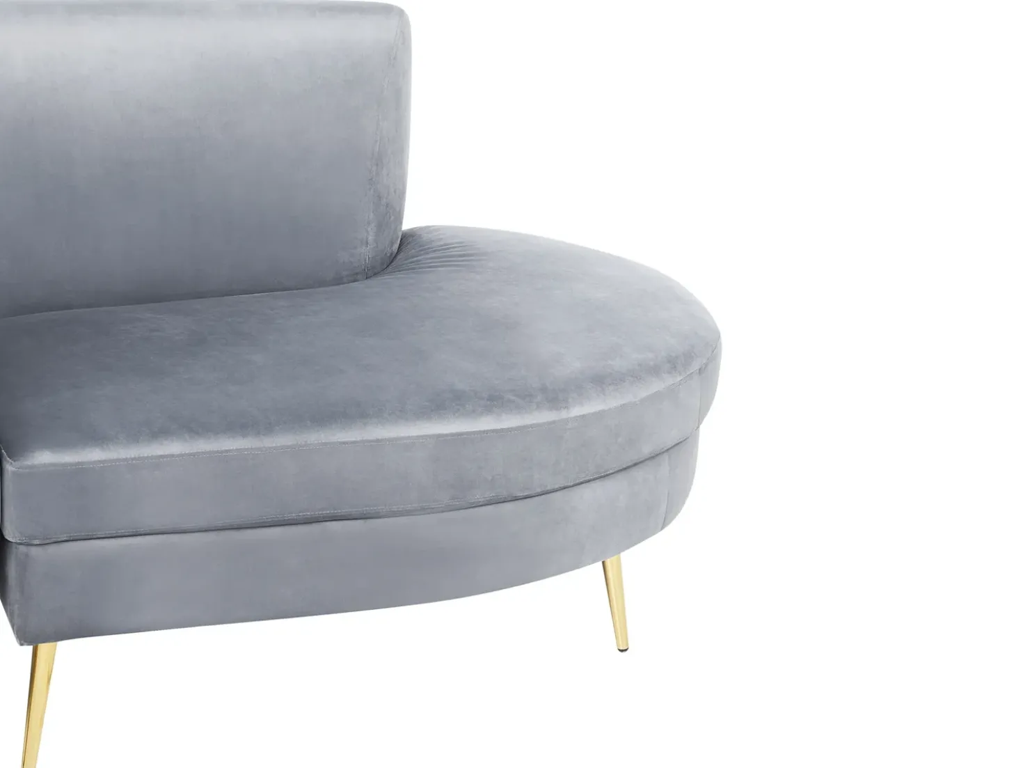 Divano semicircolare 4 posti MOSS Velluto Grigio chiaro