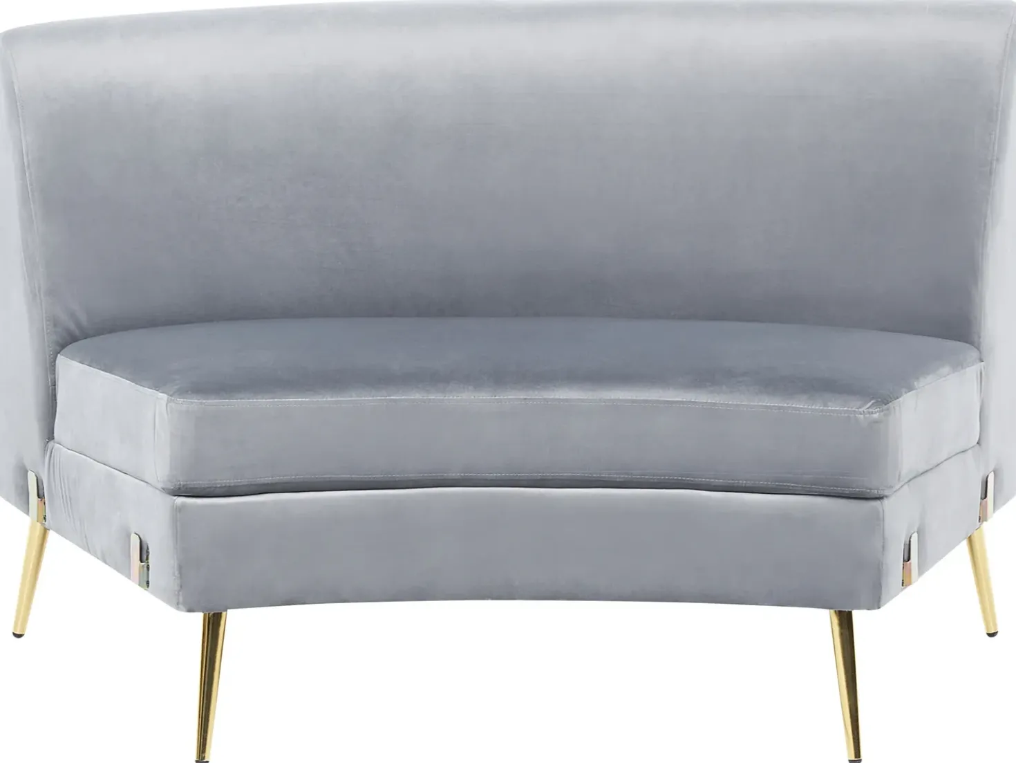 Divano semicircolare 4 posti MOSS Velluto Grigio chiaro