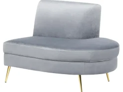 Divano semicircolare 4 posti MOSS Velluto Grigio chiaro