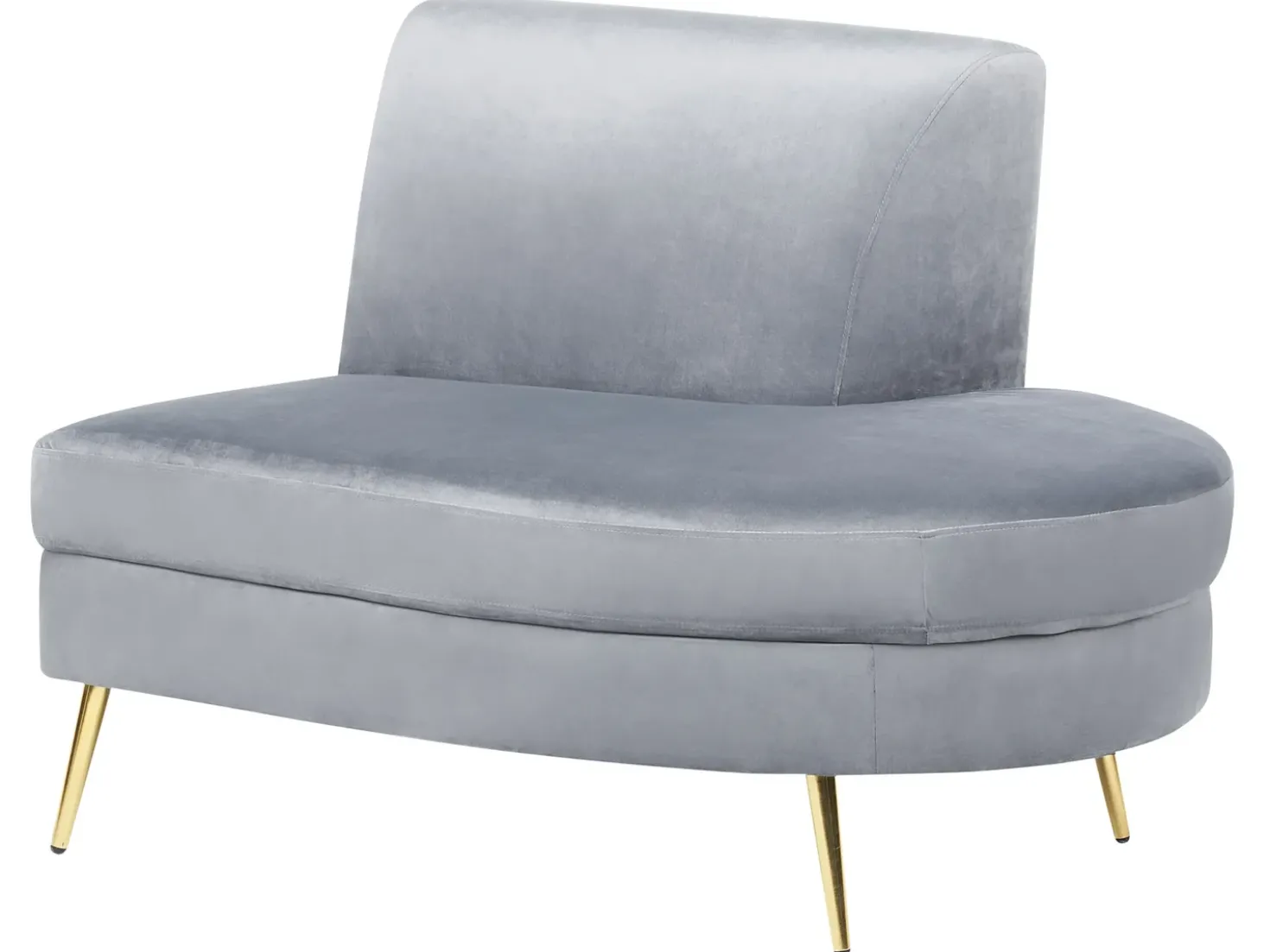 Divano semicircolare 4 posti MOSS Velluto Grigio chiaro