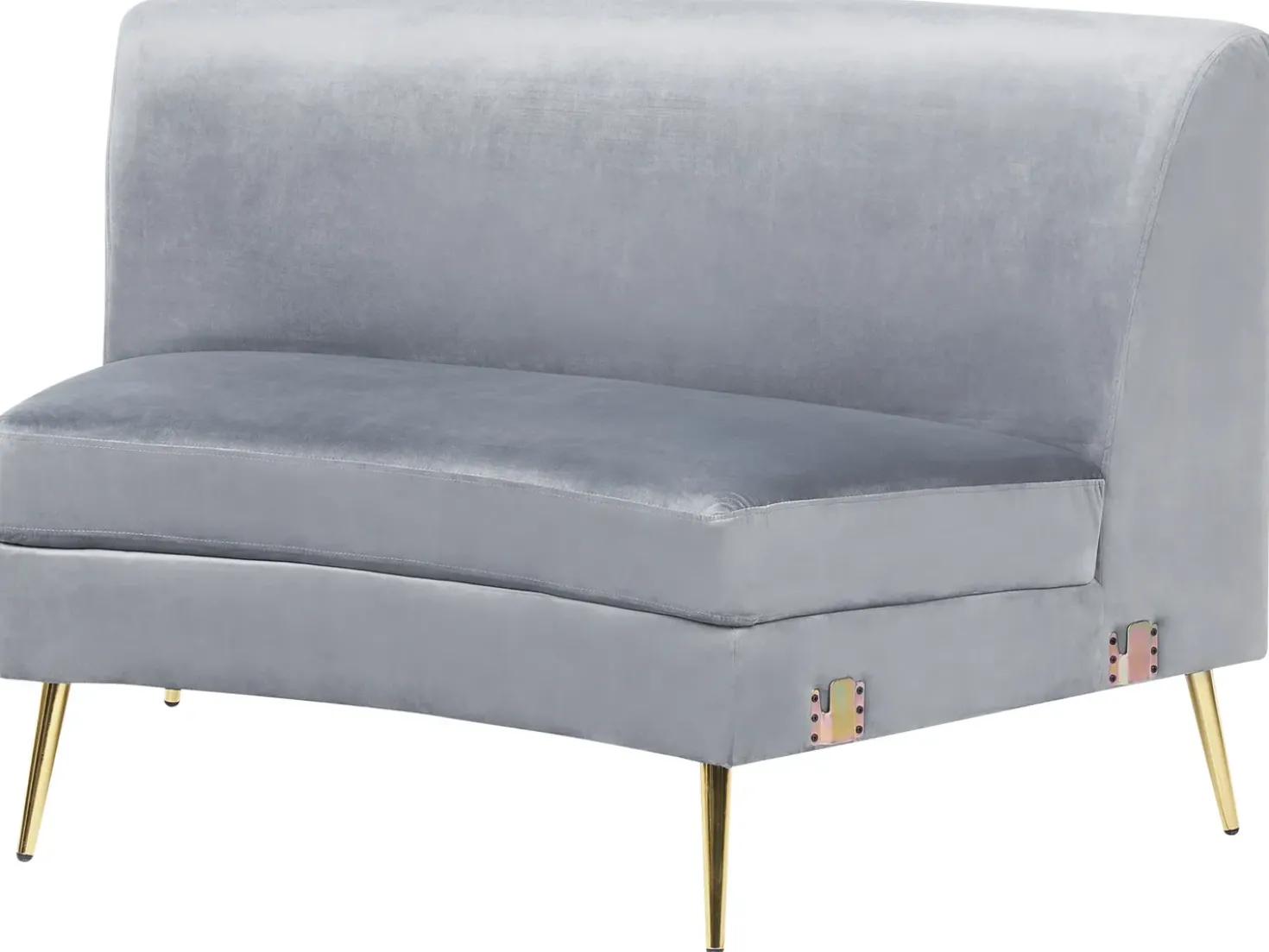 Divano semicircolare 4 posti MOSS Velluto Grigio chiaro