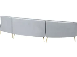Divano semicircolare 4 posti MOSS Velluto Grigio chiaro
