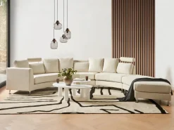 Divano semicircolare 7 posti ROTUNDE Tessuto Beige
