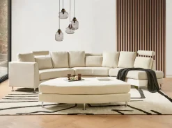 Divano semicircolare 7 posti ROTUNDE Tessuto Beige
