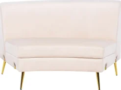 Divano semicircolare 4 posti MOSS Velluto Beige chiaro