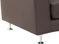 Divano semicircolare 7 posti ROTUNDE Pelle naturale Marrone