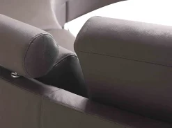 Divano semicircolare 7 posti ROTUNDE Pelle naturale Marrone