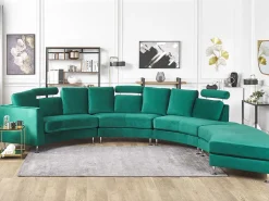 Divano semicircolare 7 posti ROTUNDE Velluto Verde scuro