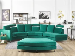 Divano semicircolare 7 posti ROTUNDE Velluto Verde scuro