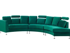 Divano semicircolare 7 posti ROTUNDE Velluto Verde scuro