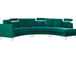 Divano semicircolare 7 posti ROTUNDE Velluto Verde scuro
