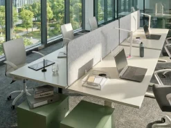 Divisorio da scrivania SPLIT 180 x 50 cm Grigio
