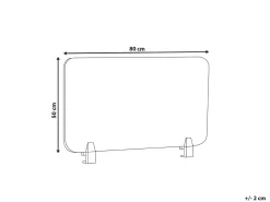 Divisorio da scrivania SPLIT 80 x 50 cm Grigio scuro