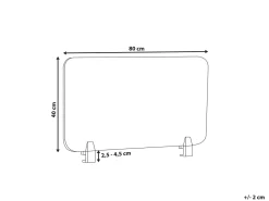 Divisorio da scrivania WALLY 80 x 40 cm Grigio scuro