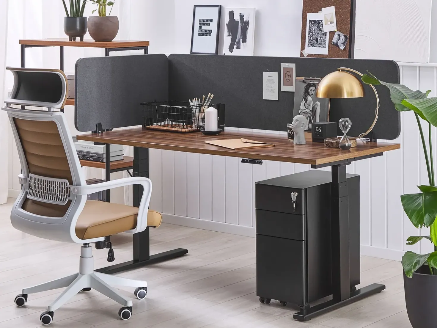 Divisorio da scrivania WALLY 80 x 40 cm Grigio scuro
