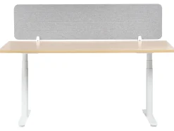 Divisorio da scrivania ZIGGY 160 x 40 cm Grigio chiaro