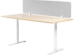 Divisorio da scrivania ZIGGY 160 x 40 cm Grigio chiaro