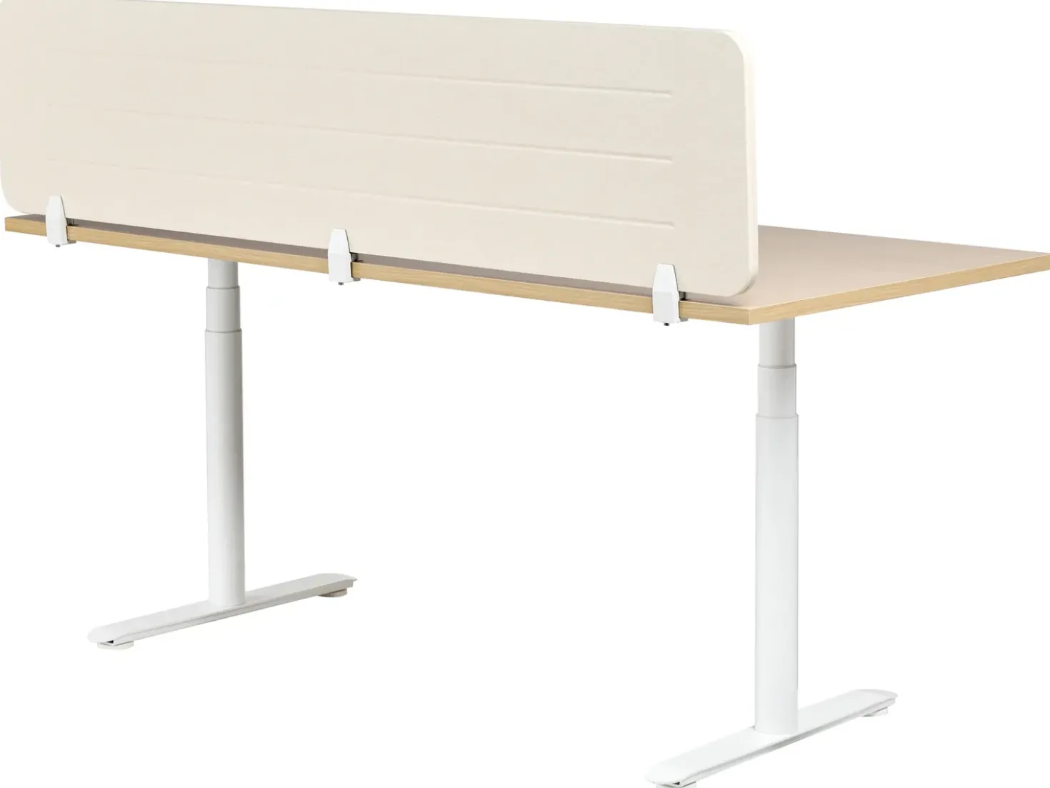 Divisorio da scrivania ZIGGY 180 x 40 cm Beige chiaro