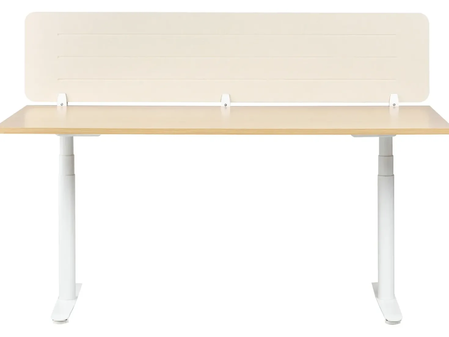 Divisorio da scrivania ZIGGY 180 x 40 cm Beige chiaro