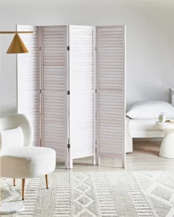 Divisorio per ambienti a 4 pannelli AVENES Bianco sporco 163 cm 170 cm