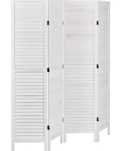 Divisorio per ambienti a 4 pannelli AVENES Bianco sporco 163 cm 170 cm