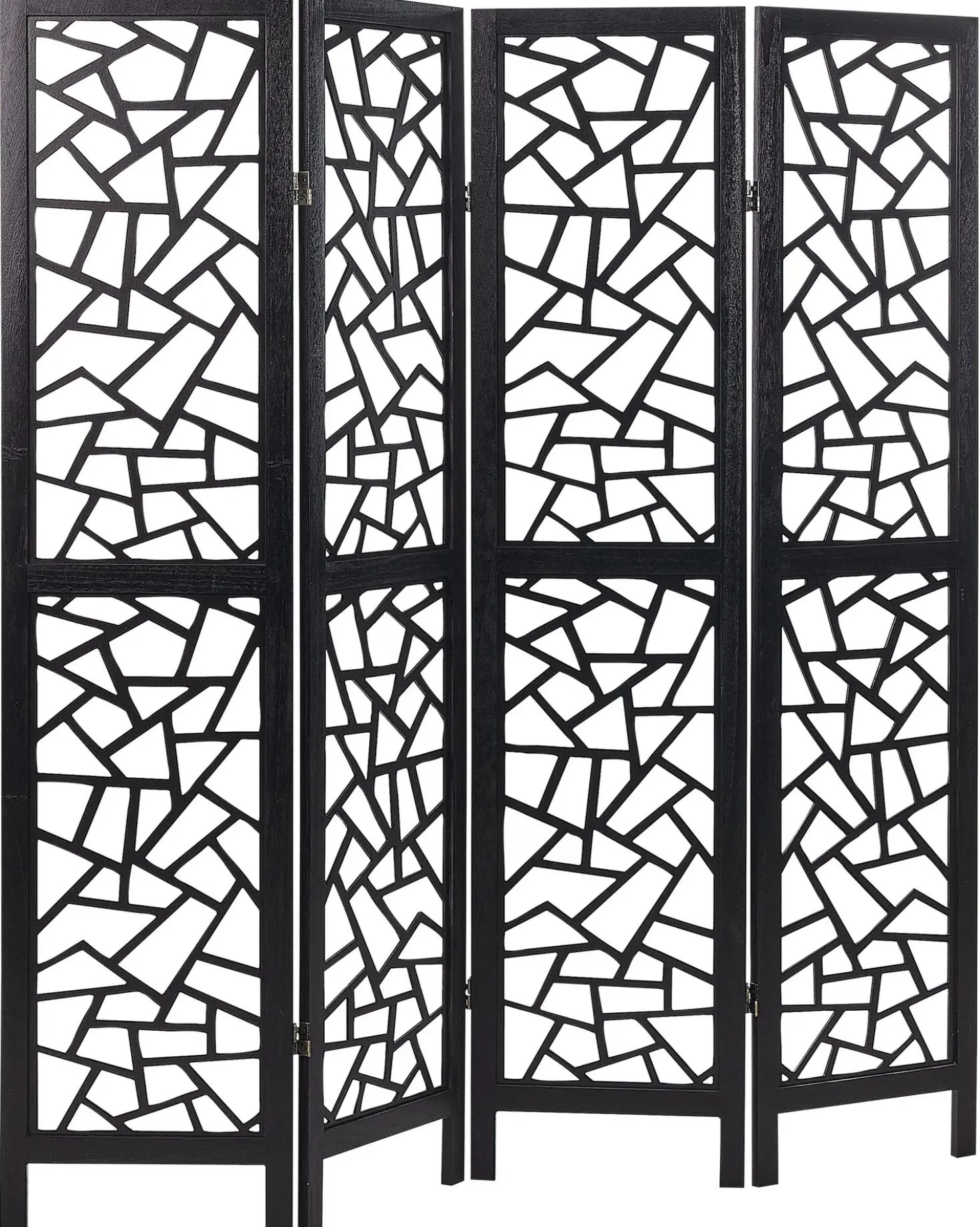 Divisorio per ambienti a 4 pannelli PIANLARGO Nero 163 cm 170 cm