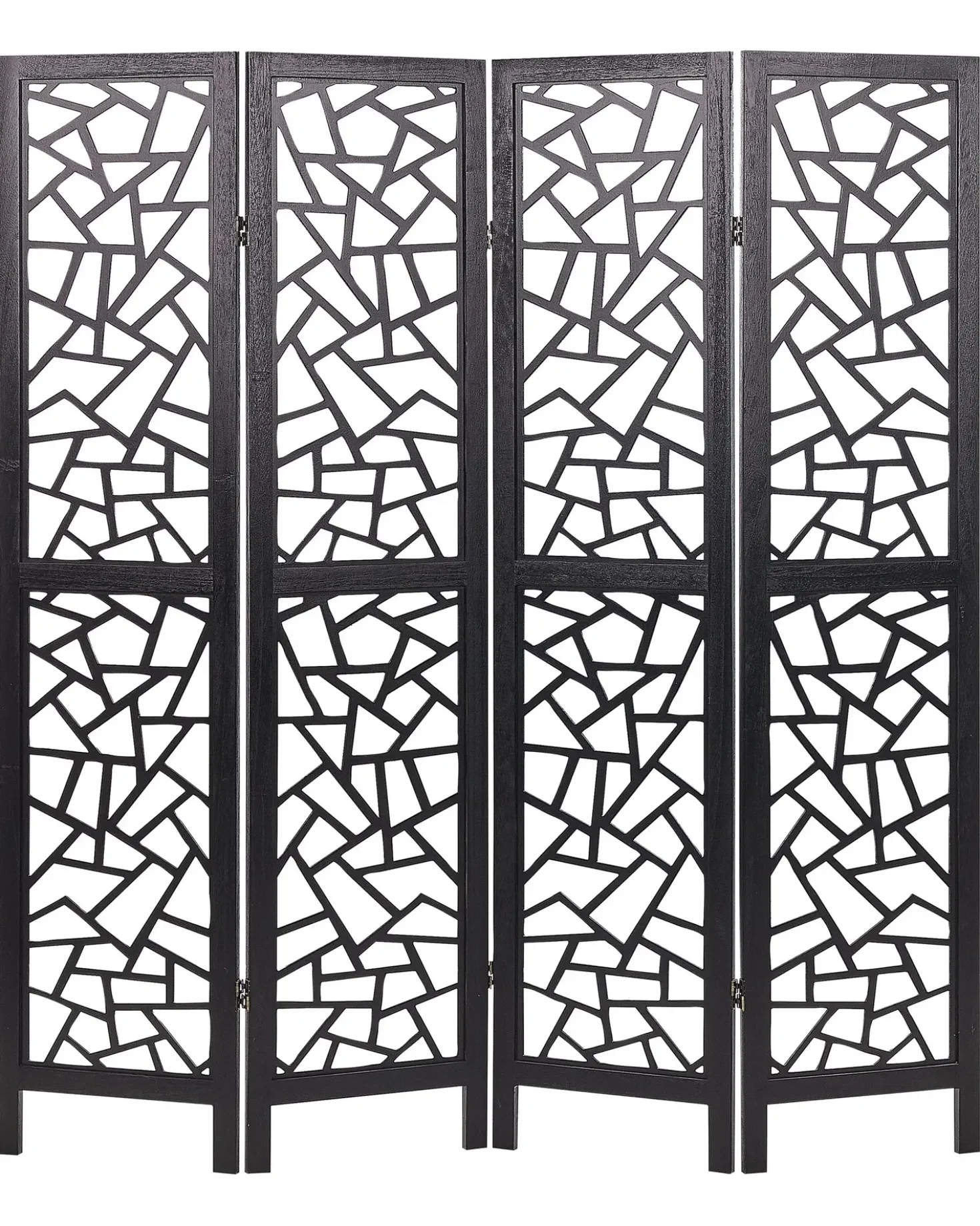 Divisorio per ambienti a 4 pannelli PIANLARGO Nero 163 cm 170 cm