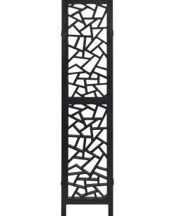 Divisorio per ambienti a 4 pannelli PIANLARGO Nero 163 cm 170 cm