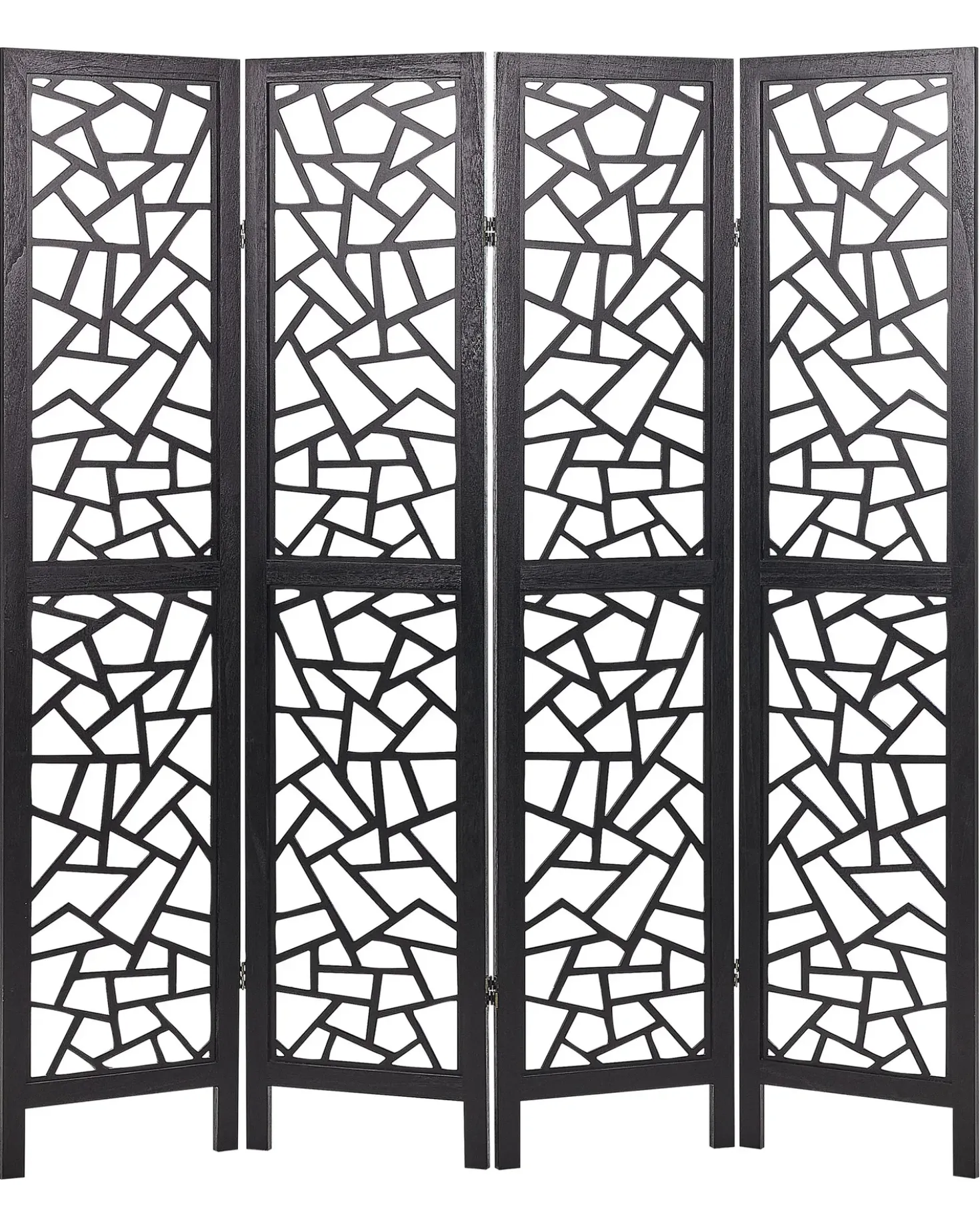 Divisorio per ambienti a 4 pannelli PIANLARGO Nero 163 cm 170 cm