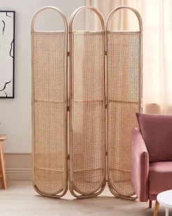 Divisorio per ambienti a 3 pannelli CORTONA Marrone chiaro 118 cm 180 cm