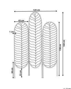 Divisorio per ambienti a 3 pannelli PESCIA Oro 120 cm 160 cm