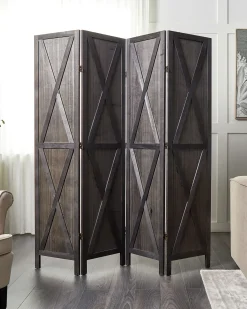 Divisorio per ambienti a 4 pannelli RIDANNA Marrone scuro 163 cm 170 cm