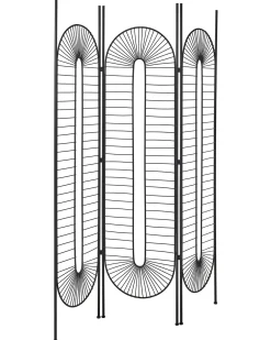 Divisorio per ambienti a 3 pannelli NOALE Nero 135 cm 170 cm