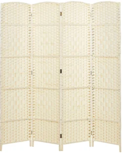 Divisorio per ambienti a 4 pannelli LAPPAGO Beige chiaro 163 cm 170 cm